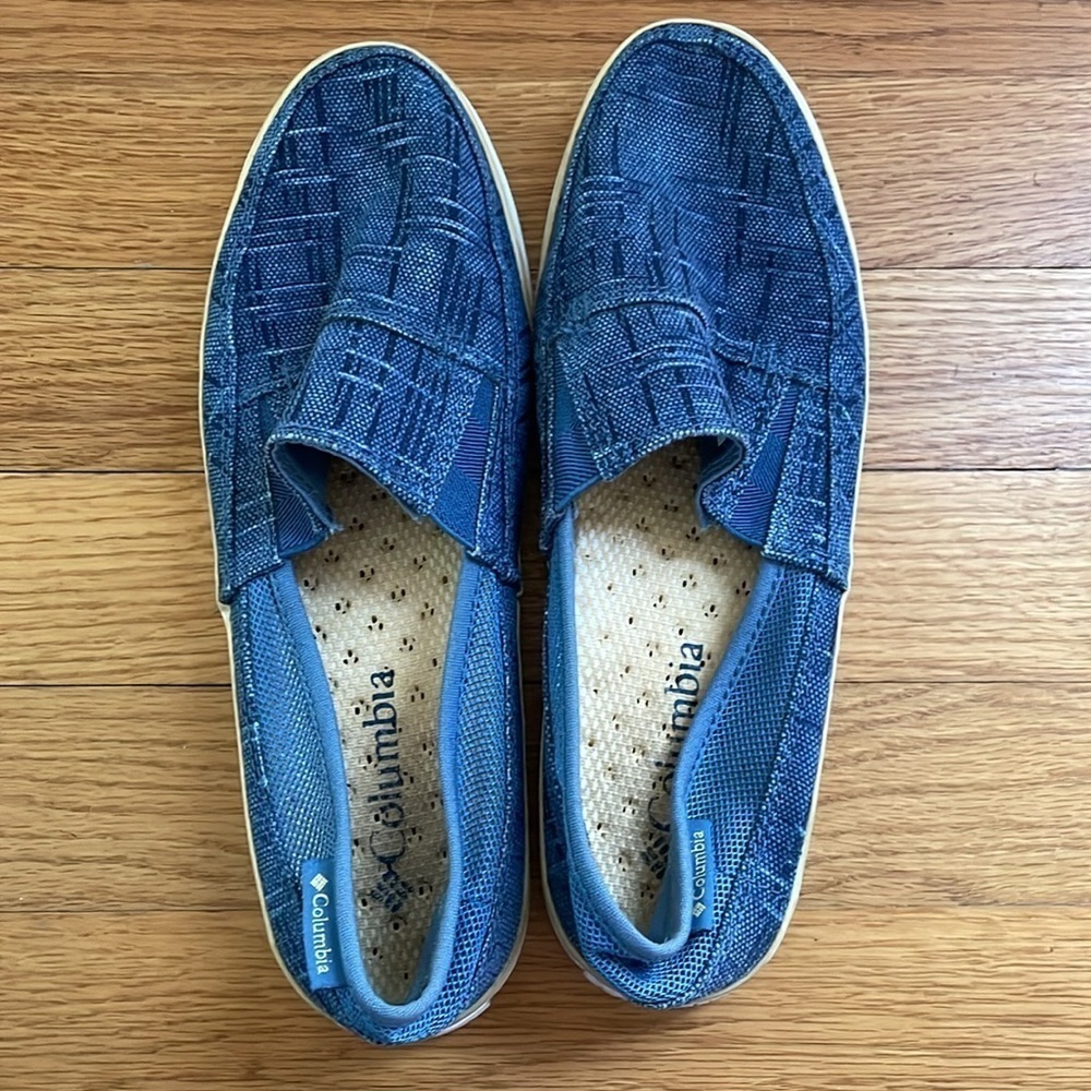 Columbia Women Vulc n Vent Canvas Slip On Sneaker Shoe Loafer Blue Women 6.5 - Picture 3 of 8